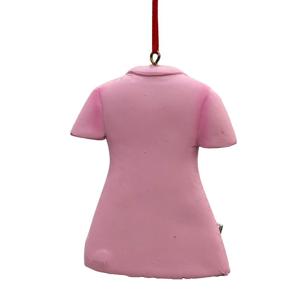 Nurses Call The Shots Resin Christmas Ornament Pink Scrubs Uniform Medical - Picture 2 of 2